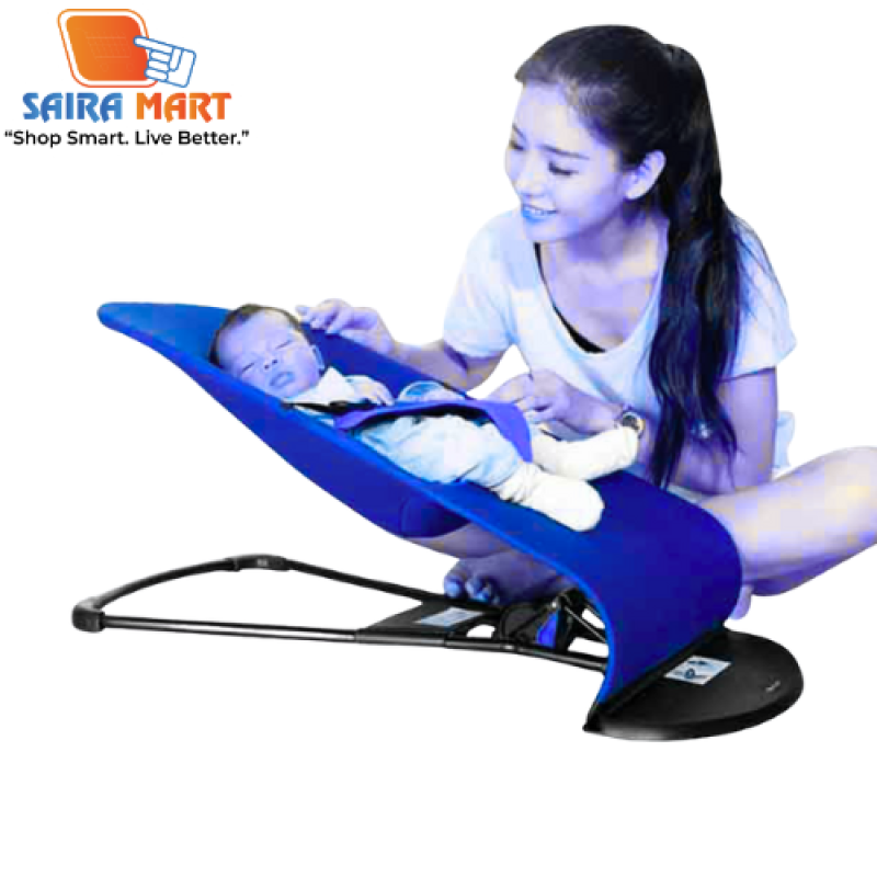 ( নিল-কালার ) বেবি বাউন্সার চেয়ার,বালিশ + খেলনা সহ + ১ টি মাম পট -ফ্রি - Alternate view 4 showing  color