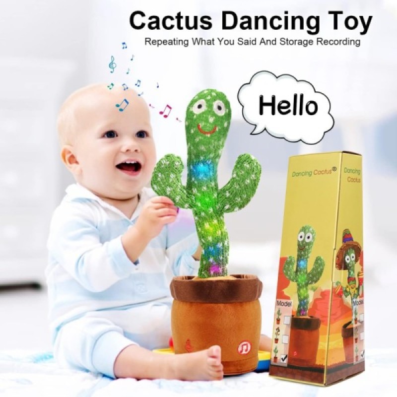 Talking Cactus for Kids Dancing Cactus Toys Can Sing What You Say Funny Toy (Multicolor) - Alternate view 4 showing  color